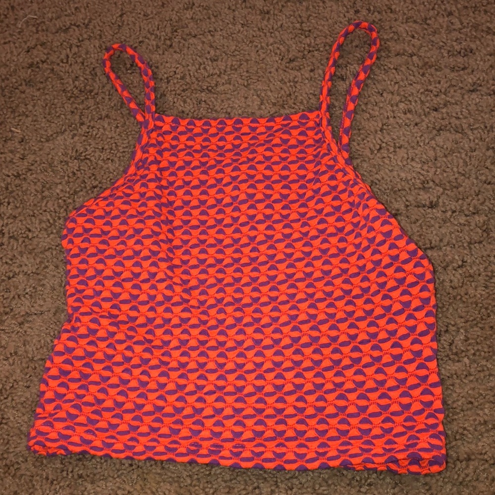 top shop , cropped halter top